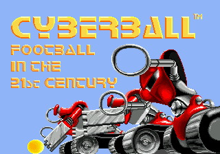 CyberBall title screen for Sega Mega Drive
